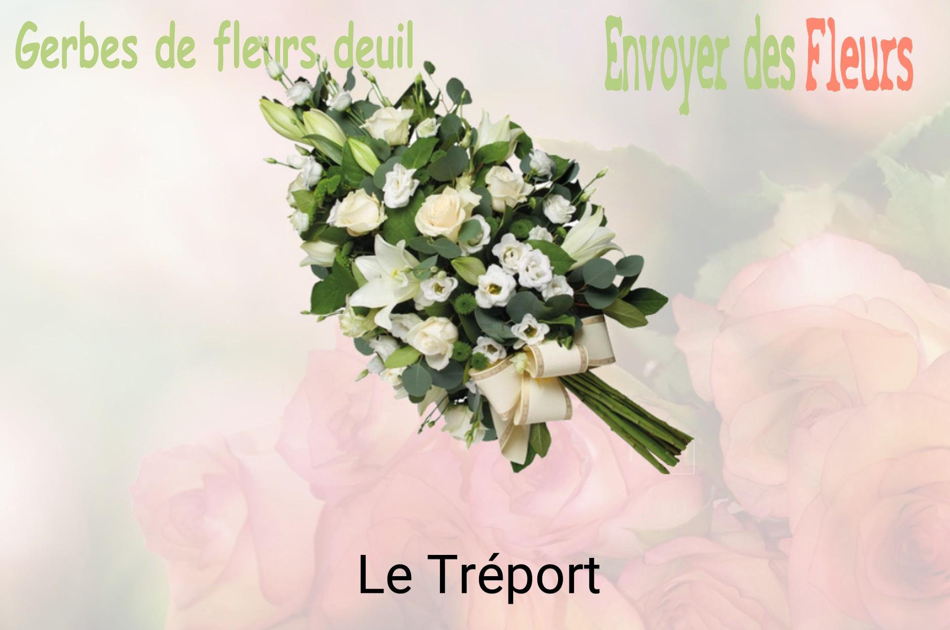 Gerbe de fleurs de deuil livrée à Le Tréport